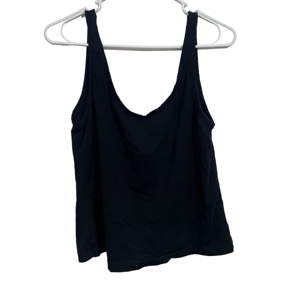 For Days Black Organic Cotton Relaxed Fit Lightweight Tank Top